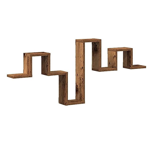 vidaXL Regal Wandregal Wandmontiert mit Speicher Altholz 104,5 x 43 x 10 cm günstig online kaufen