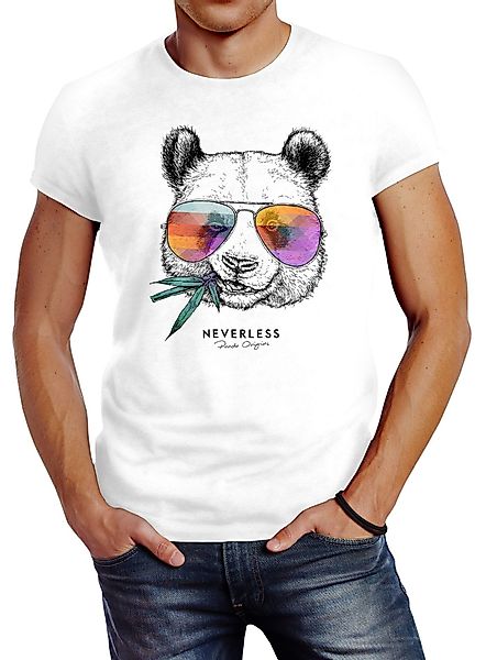 Neverless Print-Shirt Neverless® Herren T-Shirt Panda günstig online kaufen