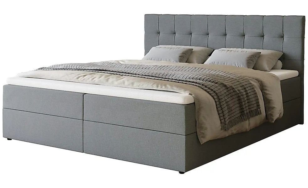 Boxbett mit Stauraum und Topper Dartford ¦ grau ¦ Maße (cm): B: 180 H: 102 günstig online kaufen