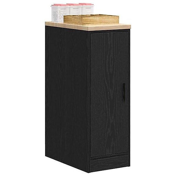 vidaXL Schrankmodule Garagen-Aufbewahrungsschrank Schwarz Massivholz Kiefer günstig online kaufen