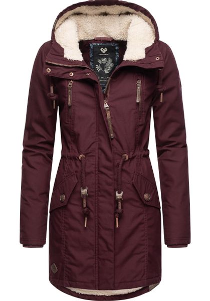 Ragwear Wintermantel "Elsie" stylischer Winterparka mit Kapuze und Teddyfle günstig online kaufen