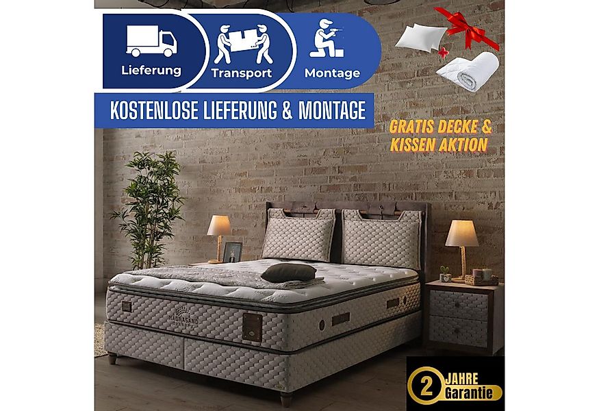 Bambi Boxspringbett Magnasand Stauraumbett inkl. Matratze und Kopfteile (Ma günstig online kaufen