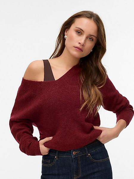 Vero Moda V-Ausschnitt-Pullover VMCREWLEFILE LS V-NECK BLOUSE NOOS günstig online kaufen