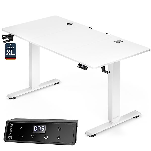 Höhenverstellbarer Schreibtisch Weiß 160x75x72-117cm günstig online kaufen