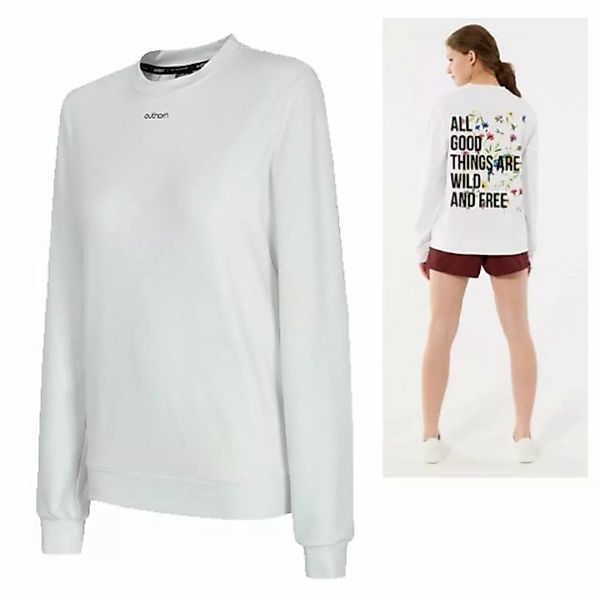 4F Langarmshirt Outhorn - Damen Pullover Sweatshirt, weiß günstig online kaufen