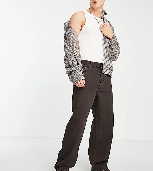 COLLUSION – x014 – Extrem weite Jeans im Stil der 90er in Schokoladenbraun günstig online kaufen