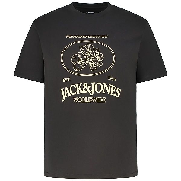 Jack&Jones T-Shirt mit Label-Print Farbe schwarz Größe: 3XL günstig online kaufen