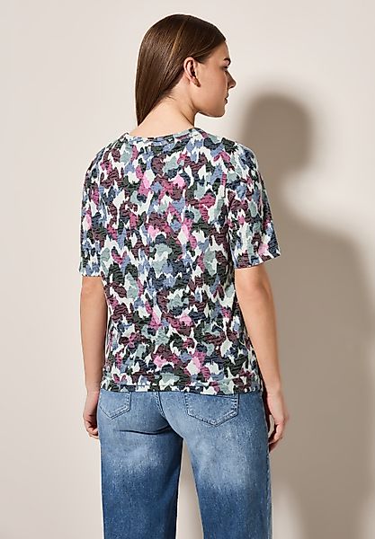 CECIL T-Shirt aus softem Materialmix günstig online kaufen