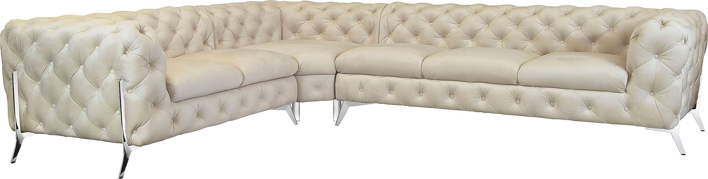 Leonique Chesterfield-Sofa Amaury L-Form, großes Ecksofa, günstig online kaufen