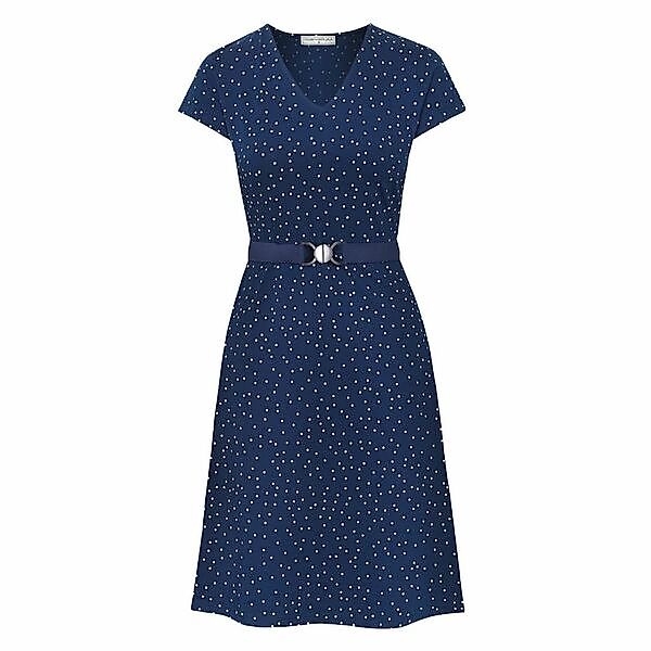 Frauen Retro Kleid Blau Polka Dots - Bio-baumwolle günstig online kaufen