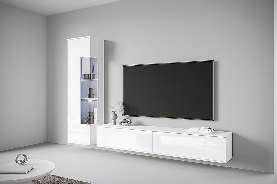 INOSIGN Wohnwand Kenia, Vitrine Türanschlag links/rechts wechselbar, (Kompl günstig online kaufen