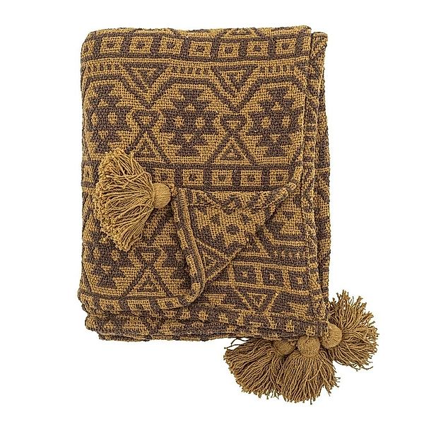 Wohndecke Lyla, Bloomingville, in Braun, 150 günstig online kaufen