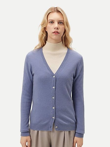 GOBI Cashmere Strickjacke V-Ausschnitt Kaschmirstrickjacke günstig online kaufen