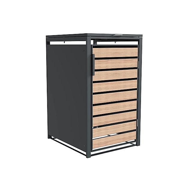 Westmann Mülltonnenbox Lacina 1 x 240, Anthrazit/Holzoptik 80 x 68 x 116 cm günstig online kaufen