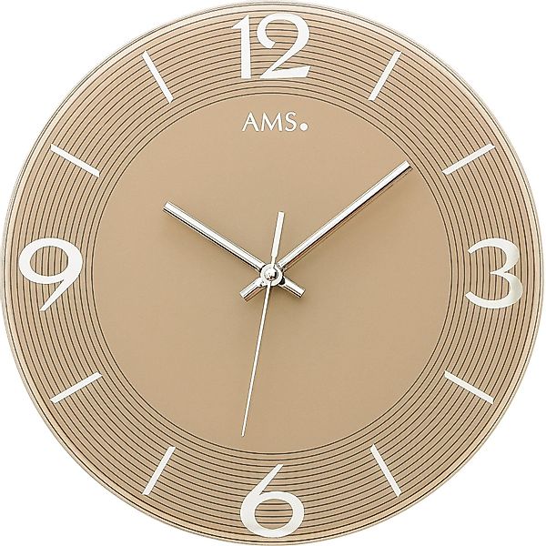 AMS Wanduhr »W9572«, Quarzuhr,Glas,Wohnzimmer,Esszimmer,Küche,Arbeitszimmer günstig online kaufen