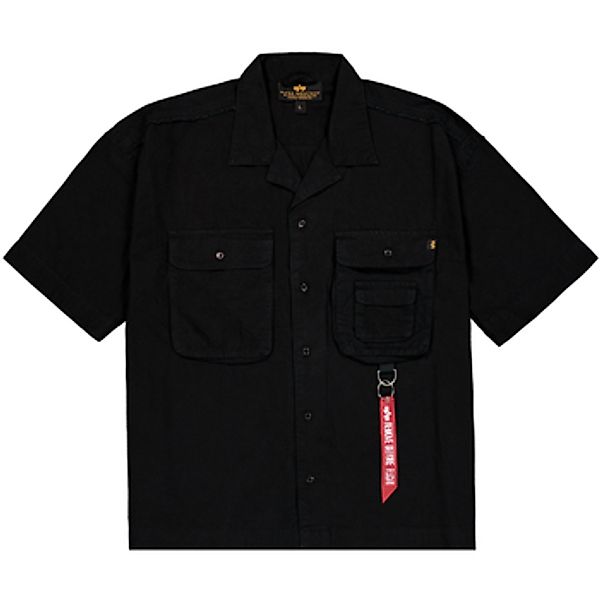 Alpha Industries  Kurzarm Hemdbluse Aloha Safari Shirt - black günstig online kaufen
