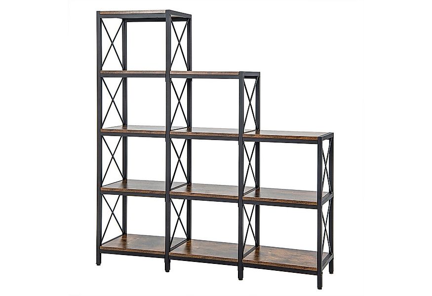 KOMFOTTEU Bücherregal Stufenregal Würfelregal Treppenregal, mit 12 Regalen günstig online kaufen