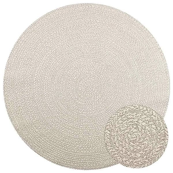 vidaXL Teppich ZIZUR Creme Ø 200 cm Jute-Optik Indoor und Outdoor 4010387 günstig online kaufen