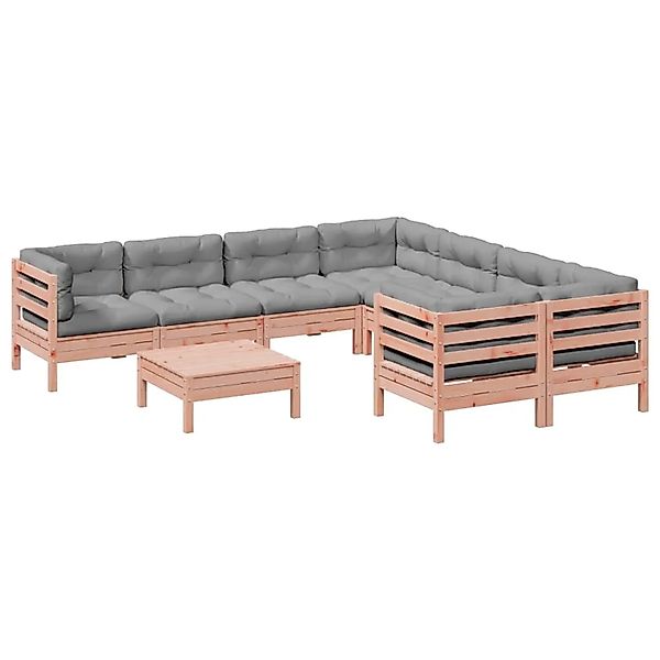 vidaXL 9-Tlg Garten-Sofagarnitur mit Kissen Massivholz Douglasie 3299375 günstig online kaufen