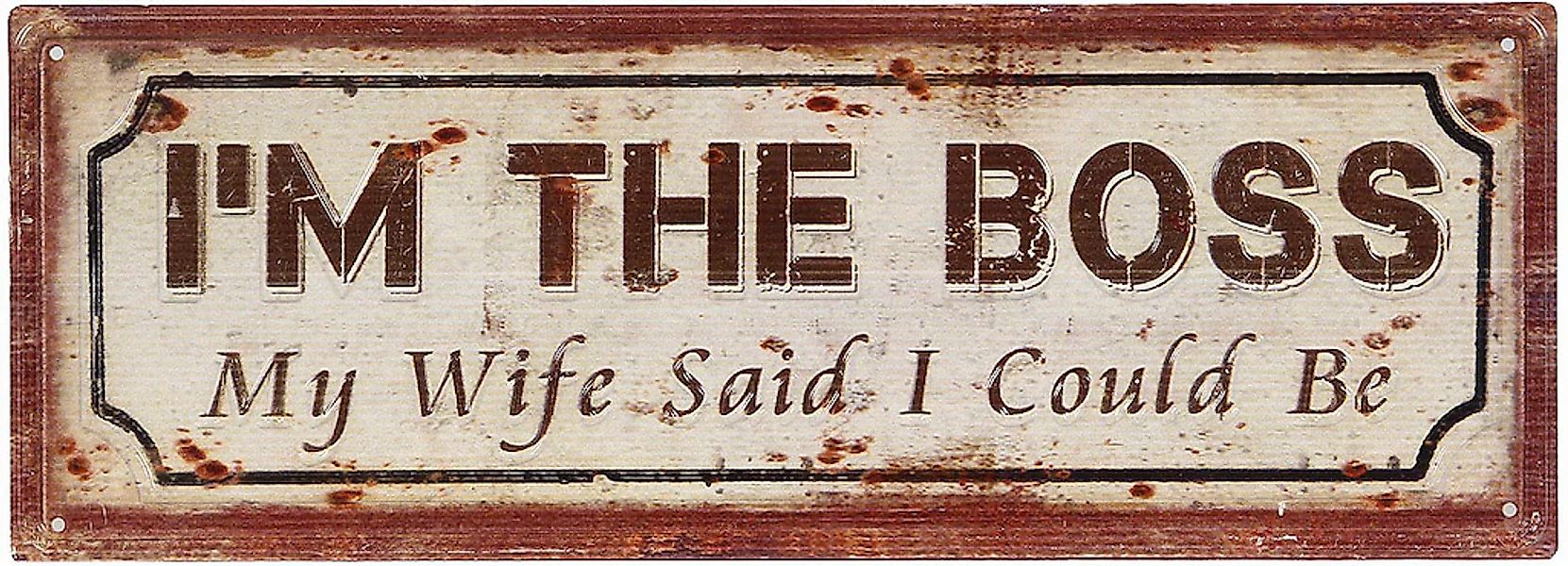 Ambiente Haus Metallbild "Metallbild - Boss 13x36cm", (1 St.) günstig online kaufen