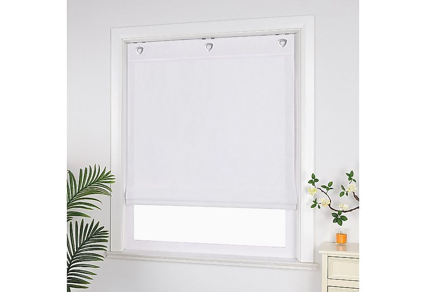 Joyswahl Raffrollo, mit Hakenaufhängung, Uni Strukturiertes Gewebe Gardinen günstig online kaufen