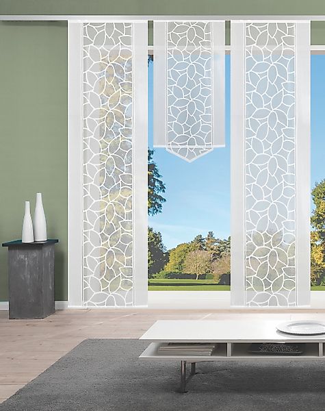 HOME WOHNIDEEN Schiebegardine »JENNA«, (3 St.), Schiebevorhang Jacquard Set günstig online kaufen
