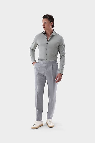 Jerseyhemd mit Twill Druck Tailor Fit günstig online kaufen