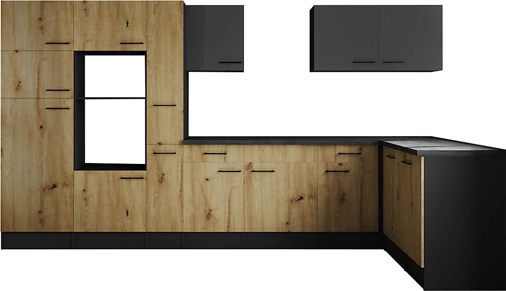 RESPEKTA Winkelküche "Oliver" Breite 370 cm, 90 cm Arbeitshöhe, in exklusiv günstig online kaufen