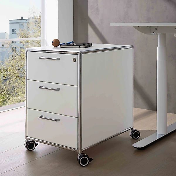 BOSSE SOLUTIONS Rollcontainer | Weiß | 3 Schubladen | Tiefe 60 cm günstig online kaufen