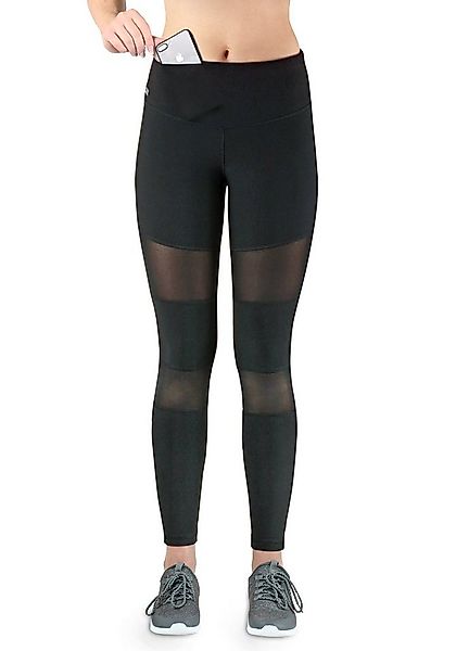 Formbelt Laufhose Damen High Waist Sportleggings mit Handytasche & Mesh, sc günstig online kaufen