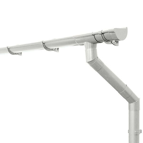 Inefa Dachrinnen Set PVC 4m NW 100 Halbrund für Gartenhaus Carport Weiß günstig online kaufen