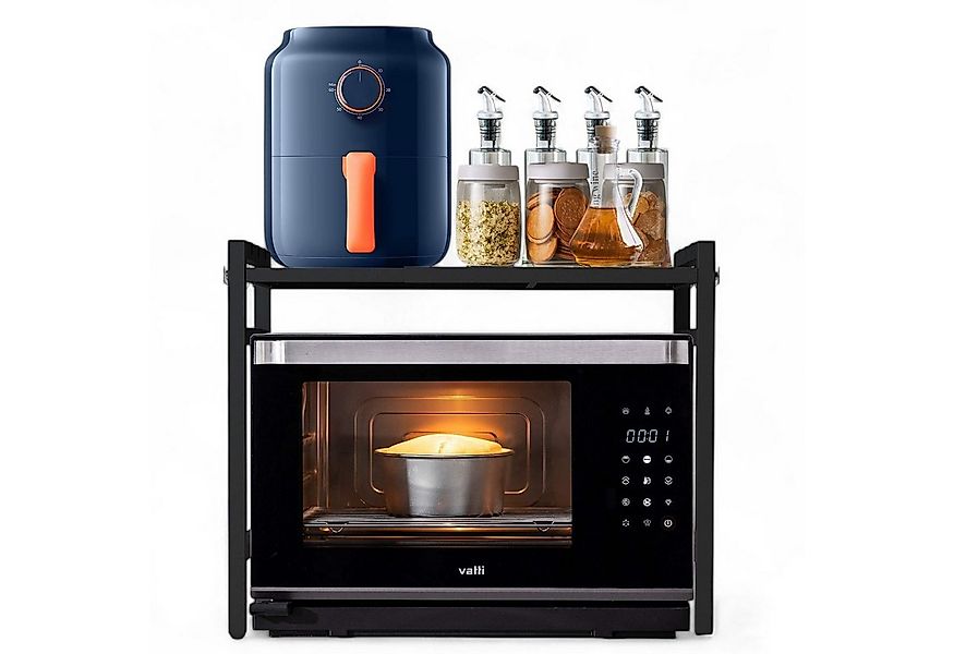 DanDiBo Küchenregal Erweiterbar für Arbeitsplatte Schwarz Stehend 2 Stufig günstig online kaufen