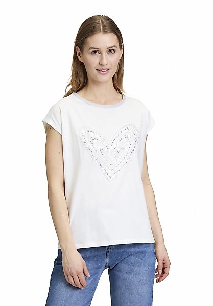 Cartoon Kurzarmshirt "Damen mit Placement" 1 Stk. Aufgesteppte Bänder günstig online kaufen