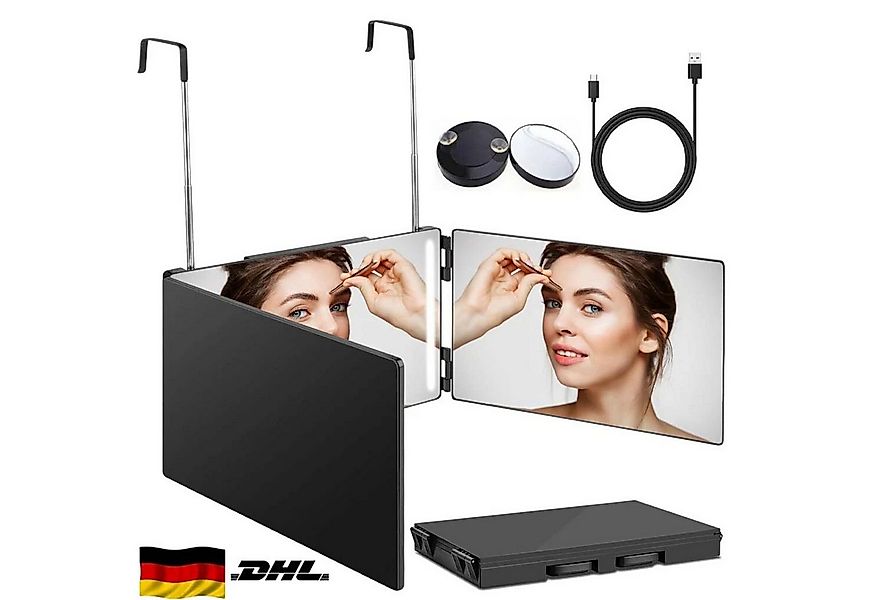 Vivitar Kosmetikspiegel 360° 3-Wege-Spiegel mit Höhenverstellbarem Haken, T günstig online kaufen
