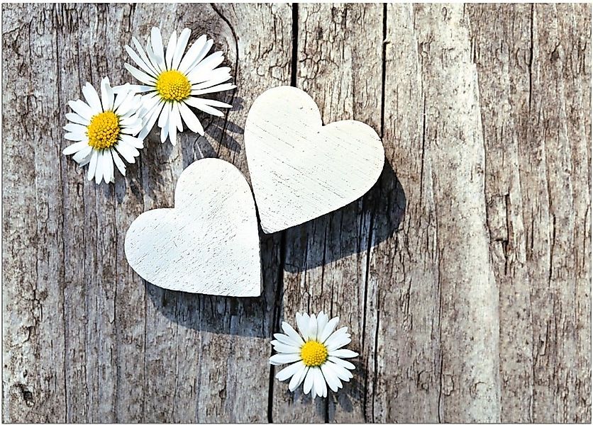 matches21 HOME & HOBBY Fußmatte Türmatte Blumen Herzen Landhaus in 50x70 cm günstig online kaufen