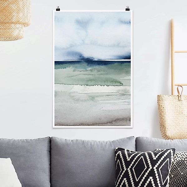 Poster Abstrakt - Hochformat Meereswogen I günstig online kaufen