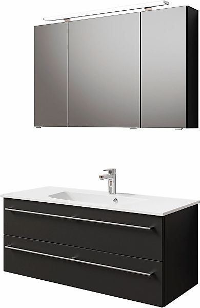 Saphir Badmöbel-Set "Serie 6025 2-teilig Mineralmarmor-Waschtisch mit LED-S günstig online kaufen