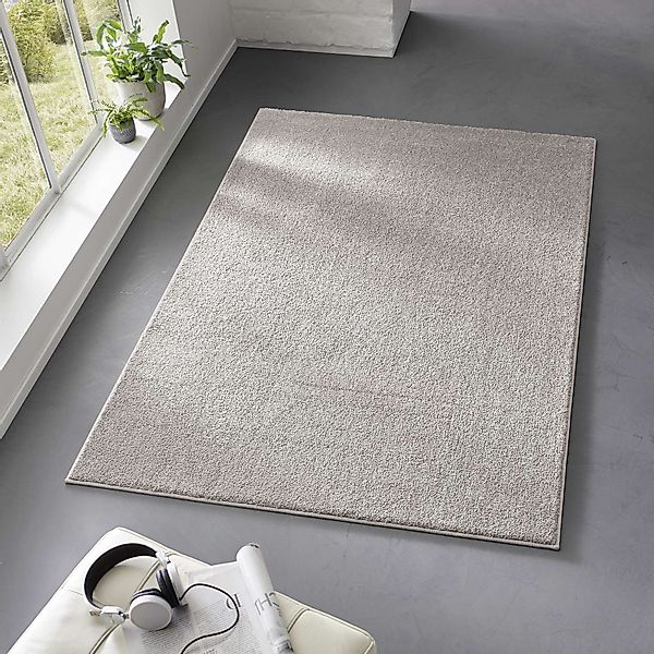 TaraCarpet Teppich Kurzflor-Frisee-Teppich Madrid Uni, rechteckig, günstig online kaufen