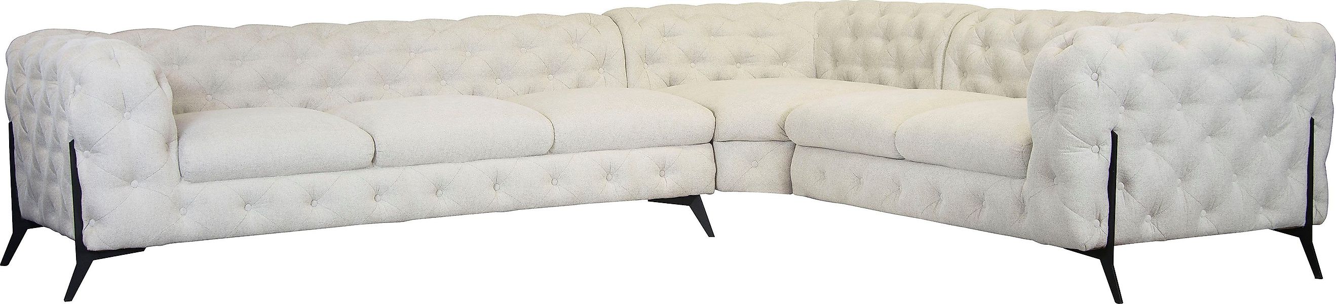 Leonique Chesterfield-Sofa Amaury L-Form, großes Ecksofa, günstig online kaufen