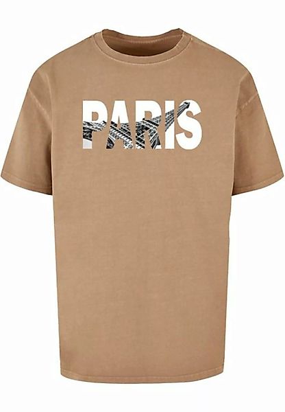 Merchcode T-Shirt Merchcode Herren Paris Eiffel Tower Acid Washed Oversize günstig online kaufen