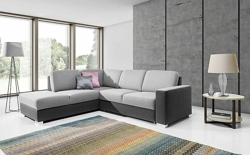 JVmoebel Ecksofa Wohnzimmer Funktions Couch Schlafsofa Sofa Polster Textl S günstig online kaufen