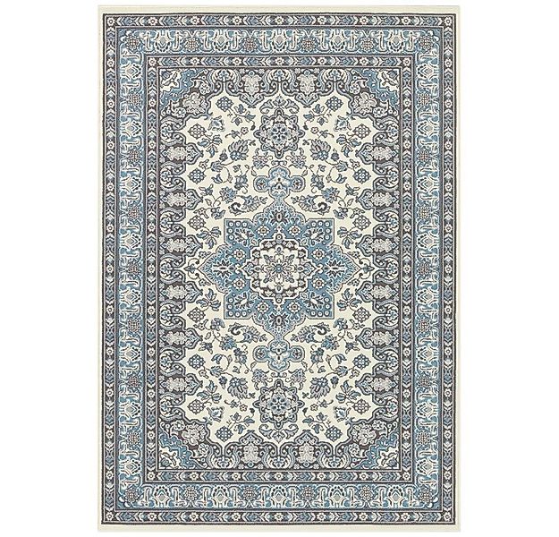 NOURISTAN Teppich Orientalischer Kurzflor Teppich Parun Täbriz Creme hellbl günstig online kaufen