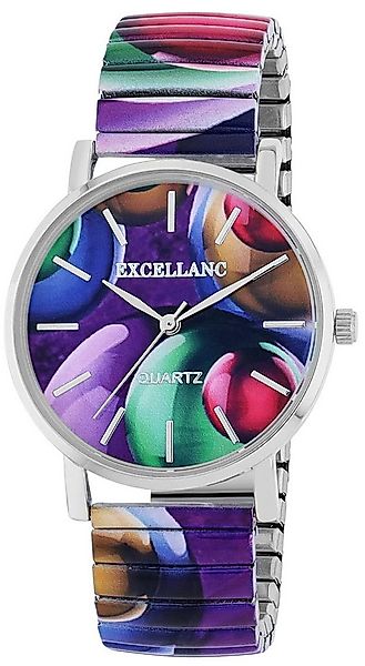 EXCELLANC Quarzuhr 1700060 Edelstahlzugband, D 36 mm. mit Muster günstig online kaufen