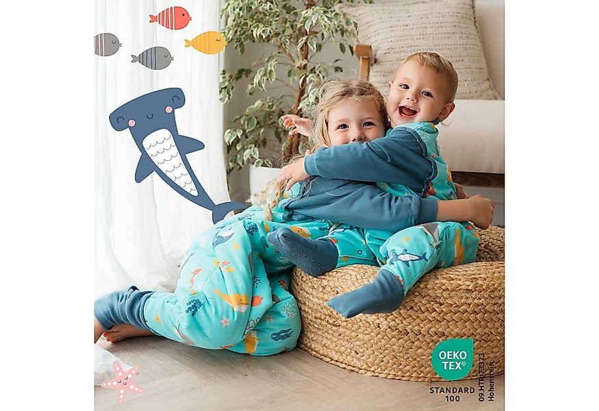 Schlummersack Kinderschlafsack Schlafsack mit Füßen und umklappbaren Bündch günstig online kaufen