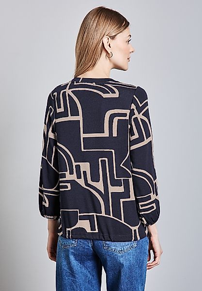 STREET ONE Rundhalspullover mit All-Over Print günstig online kaufen