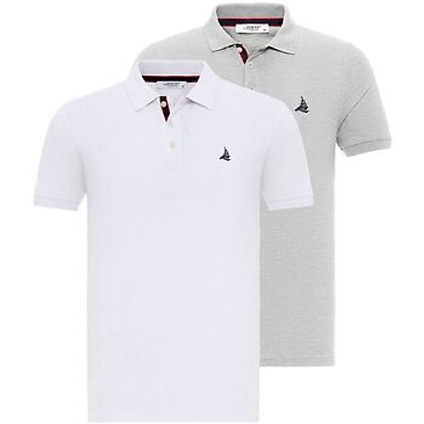 By Diess Collection  Poloshirt BY23FSBNG01-2Pack_White-GreyMelange günstig online kaufen