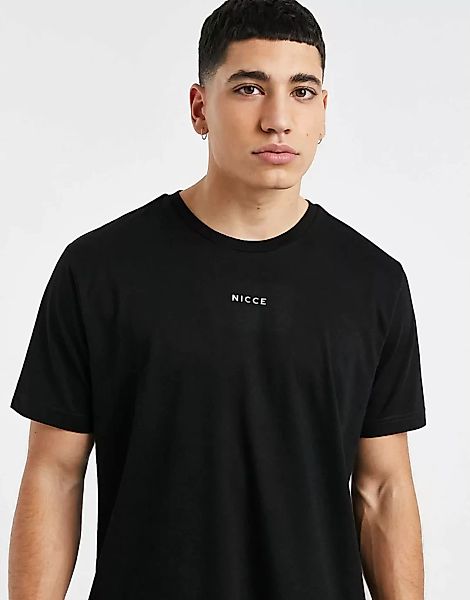Nicce – Loungewear – T-Shirt mit Logo in Schwarz günstig online kaufen
