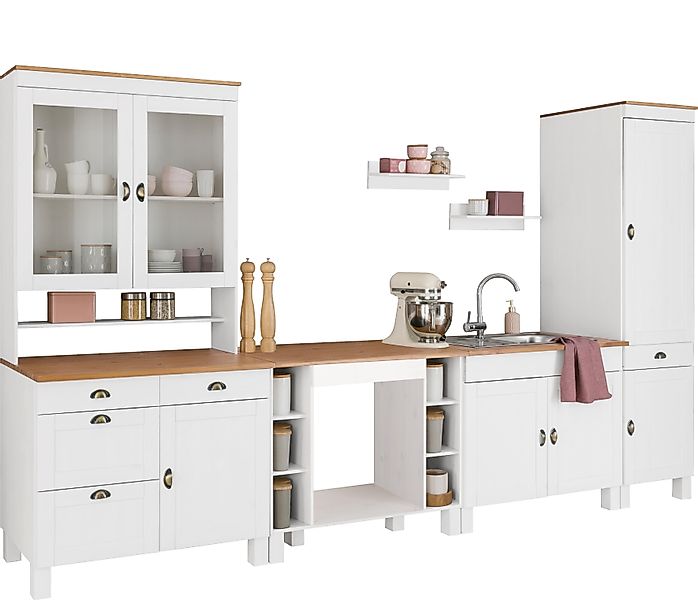 Home affaire Küchenzeile "Oslo", Breite 350 cm, in 2 Tiefen, ohne E-Geräte günstig online kaufen