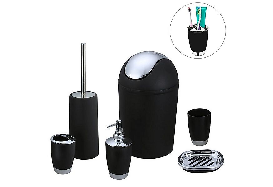 STILVORA Badaccessoire-Set 6er-set Badaccessoires-Sets Seifenspender ad Mül günstig online kaufen