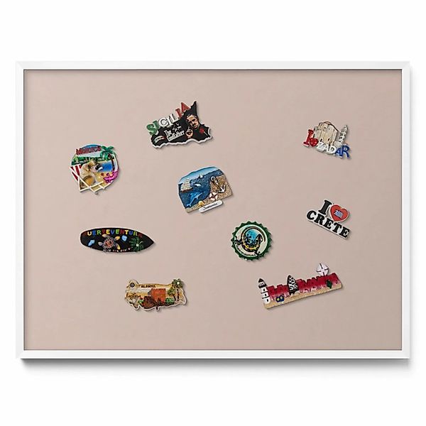 Tulup Magnettafel Wand-Magnettafel für Reisesouvenirs Farbpuder Rosa Beige günstig online kaufen